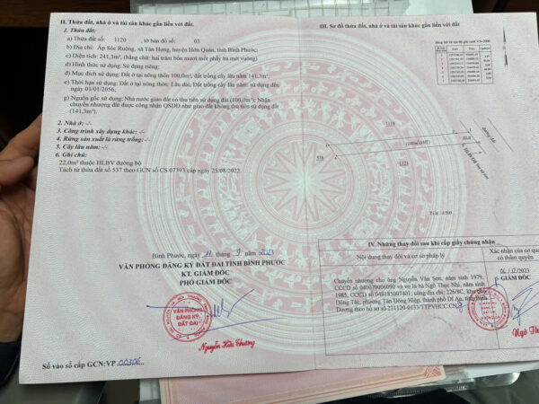 đất nền hớn quản